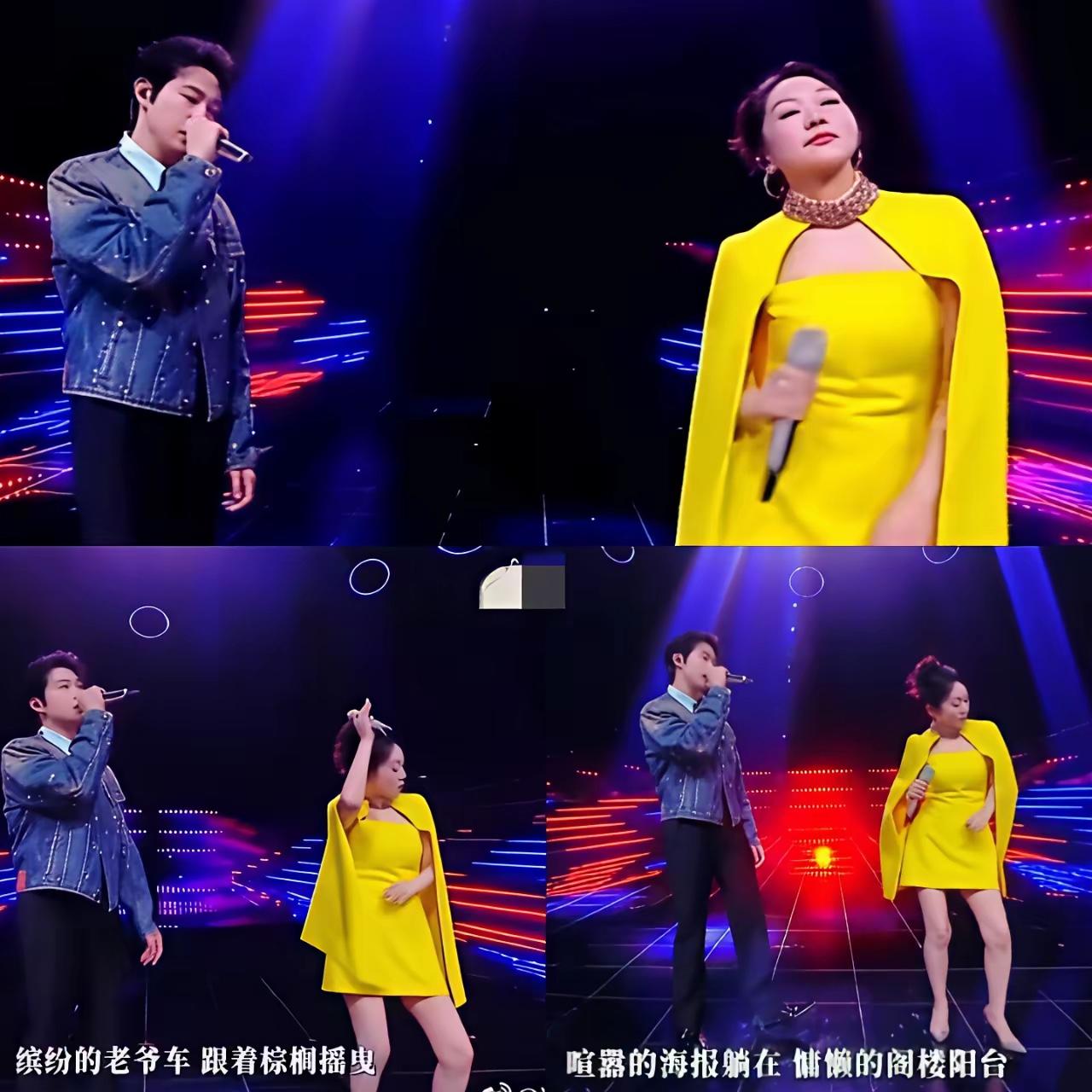 闫妮这状态也太松弛了吧！
微醺上“湾区升明月晚会”舞台，几乎忘了还有个搭档魏大勋