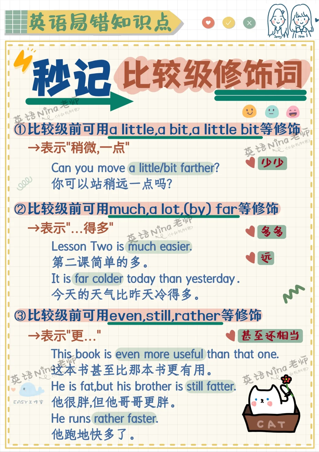 秒记修饰形副比较级的那些词✔️