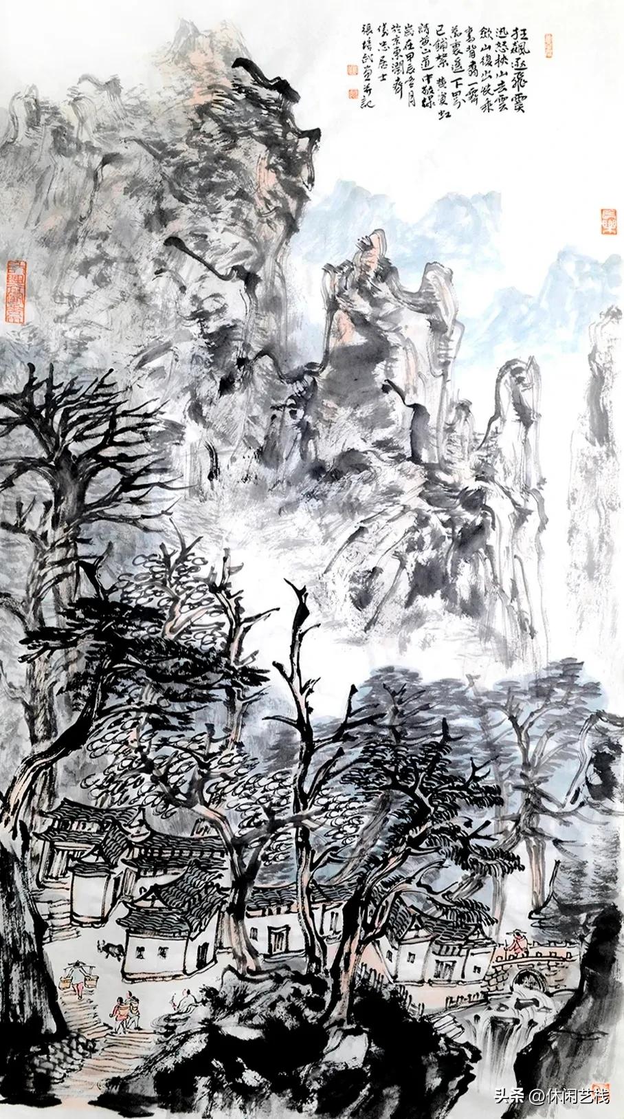 张培武老师绘画作品欣赏
狂飙逐飞霞 50X100cm 2025年