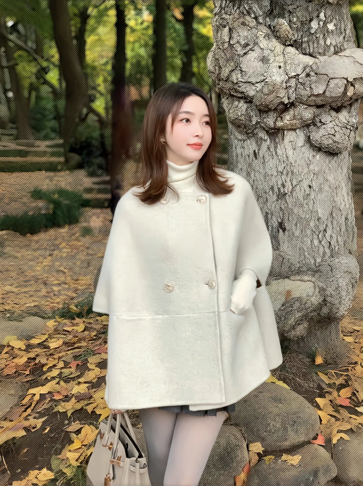 初秋穿上灰丝 美丽就像呼吸一样简单