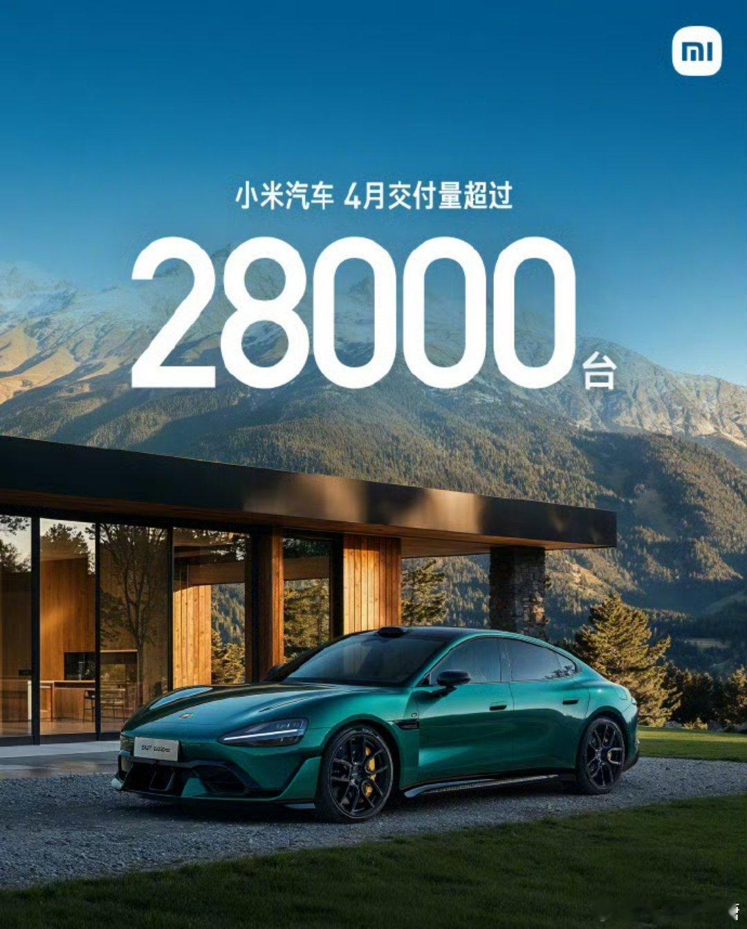 4月小米汽车交付超28000台小米汽车还得再继续扩产线[笑而不语] ​​​