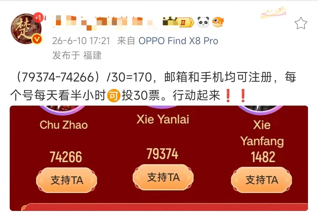 这号召国内粉丝做了还能算海外人气吗老毒毛造假的一生啊……优酷都把我们票分给你们了