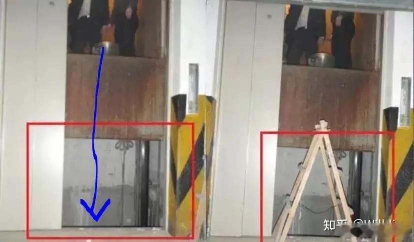 3D还原女子坠入电梯井身亡 电梯卡在楼道中间，保安过来打开电梯门，组织人员下来，