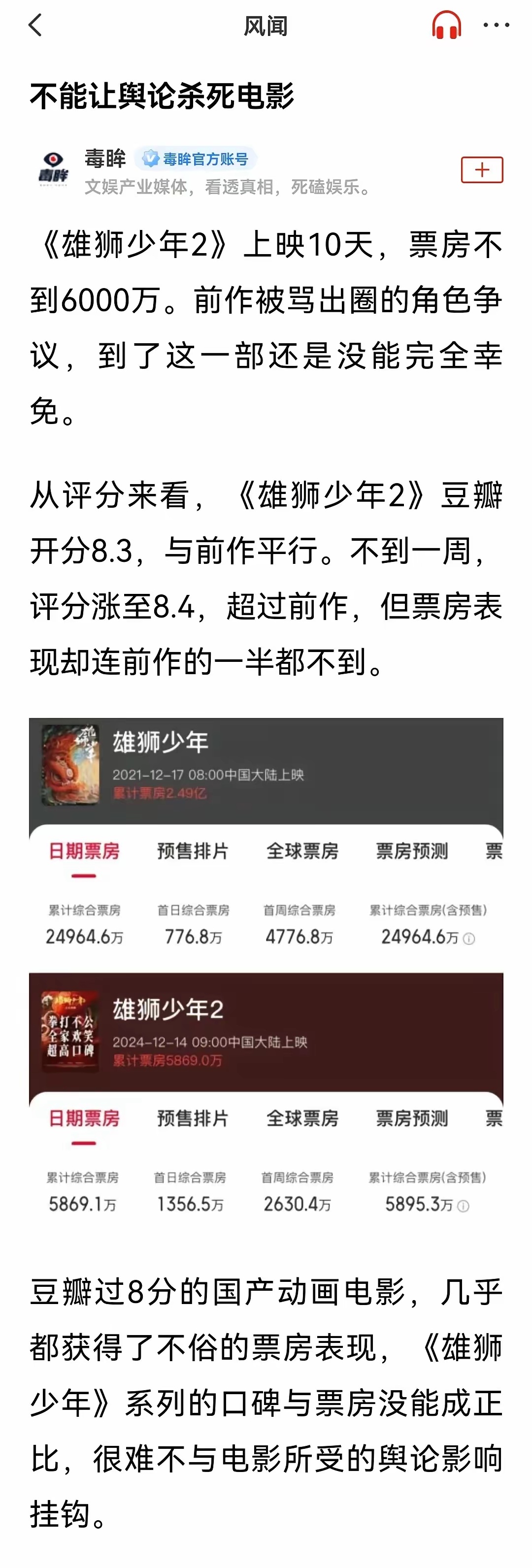 卖不出票房，不怪唐氏咪咪眼，又怪舆论，又怪观众。第一部头铁，因为唐氏咪咪眼票房惨