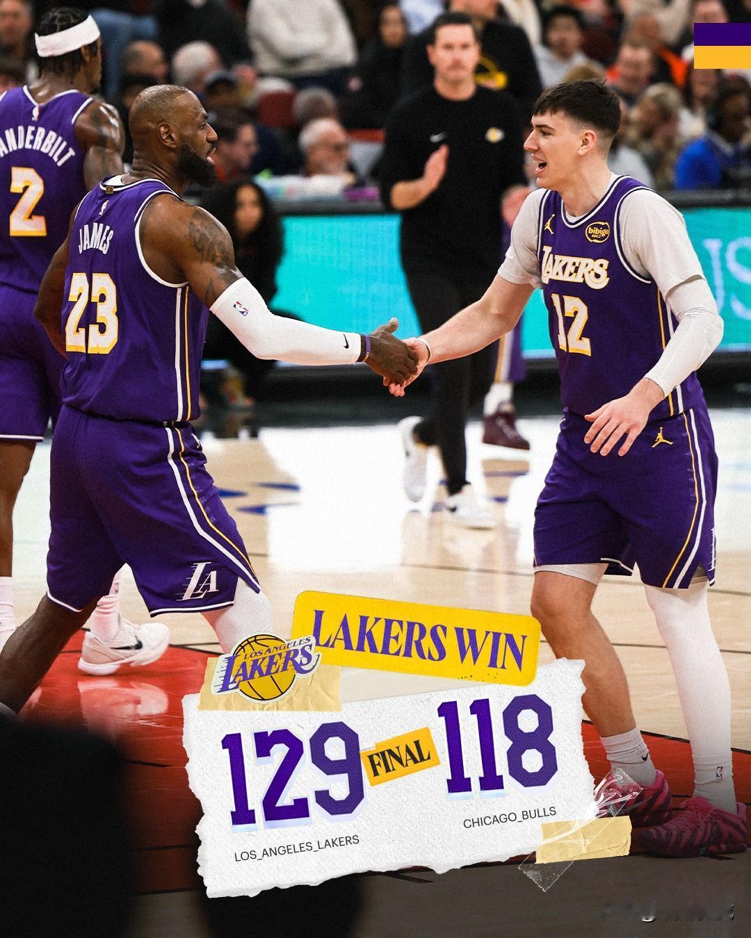 每次觉得湖人快要不行的时候，结果又连续赢球了！

湖人今天在客场以129比118