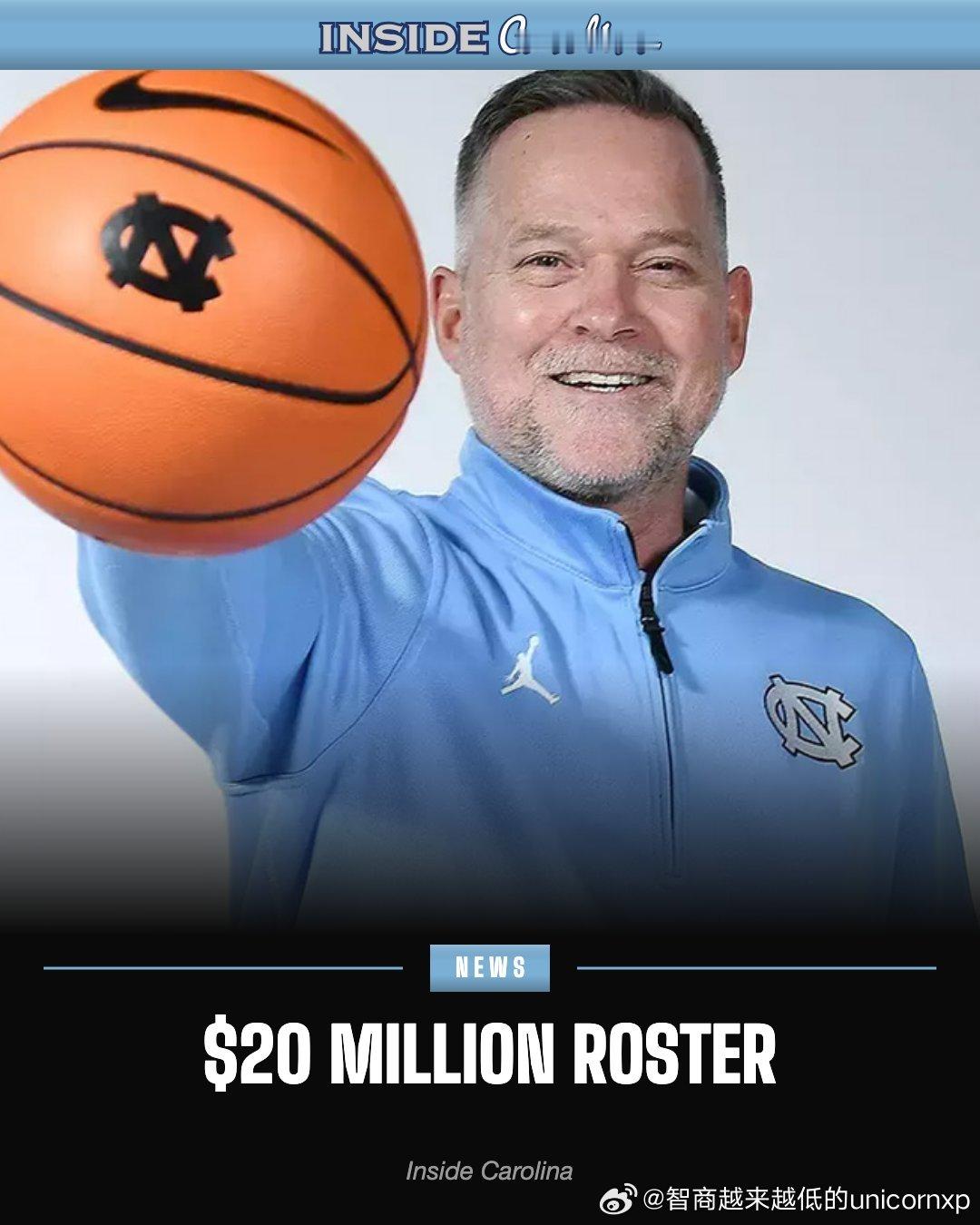 北卡男篮仅搭建26-27赛季阵容投入就超2000万美元NCAA[超话] ​​​