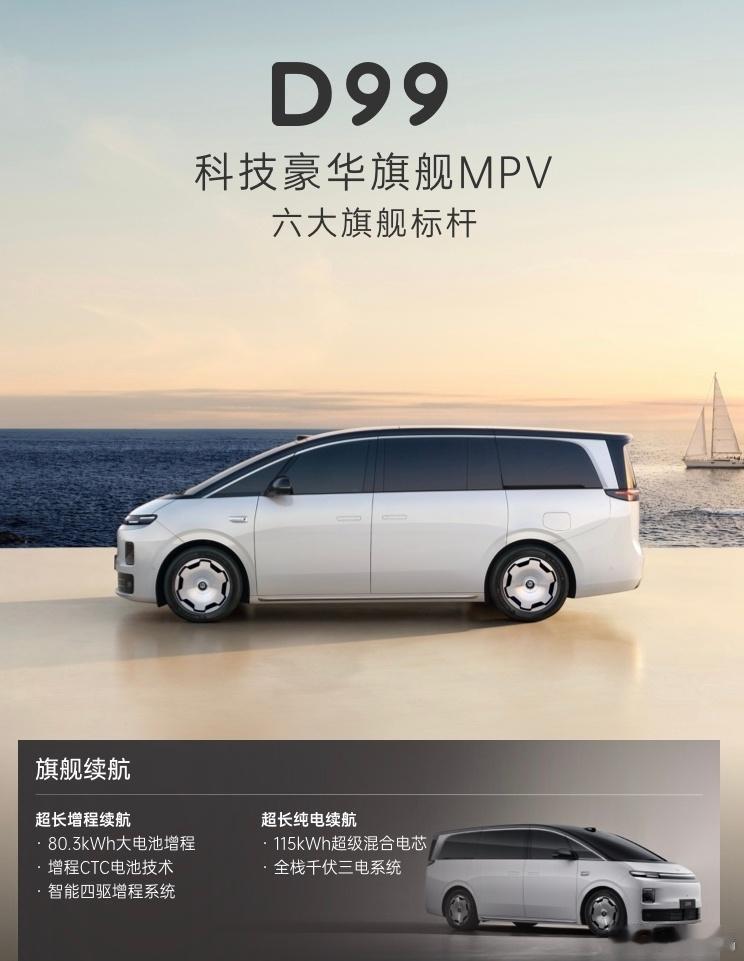零跑D99让人惊讶的是增程MPV却用了80.3度的大电池吧？
这似乎给目前争议比