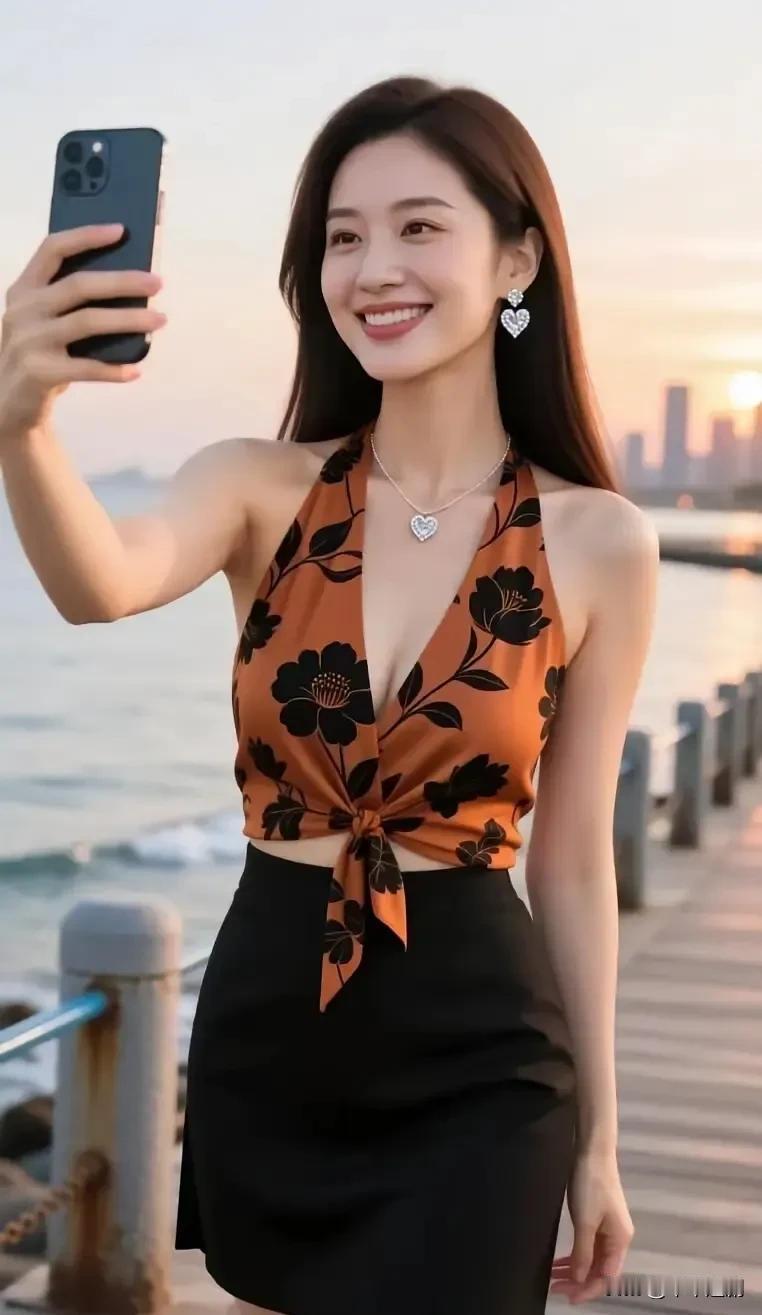 海边落日，记录一份浪漫🌅
手机相册美照 海边美女照