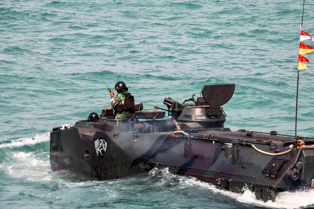 荷兰海军陆战队登陆训练演习