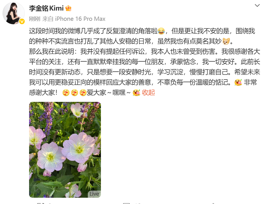 李金铭 我本人未曾受到伤害