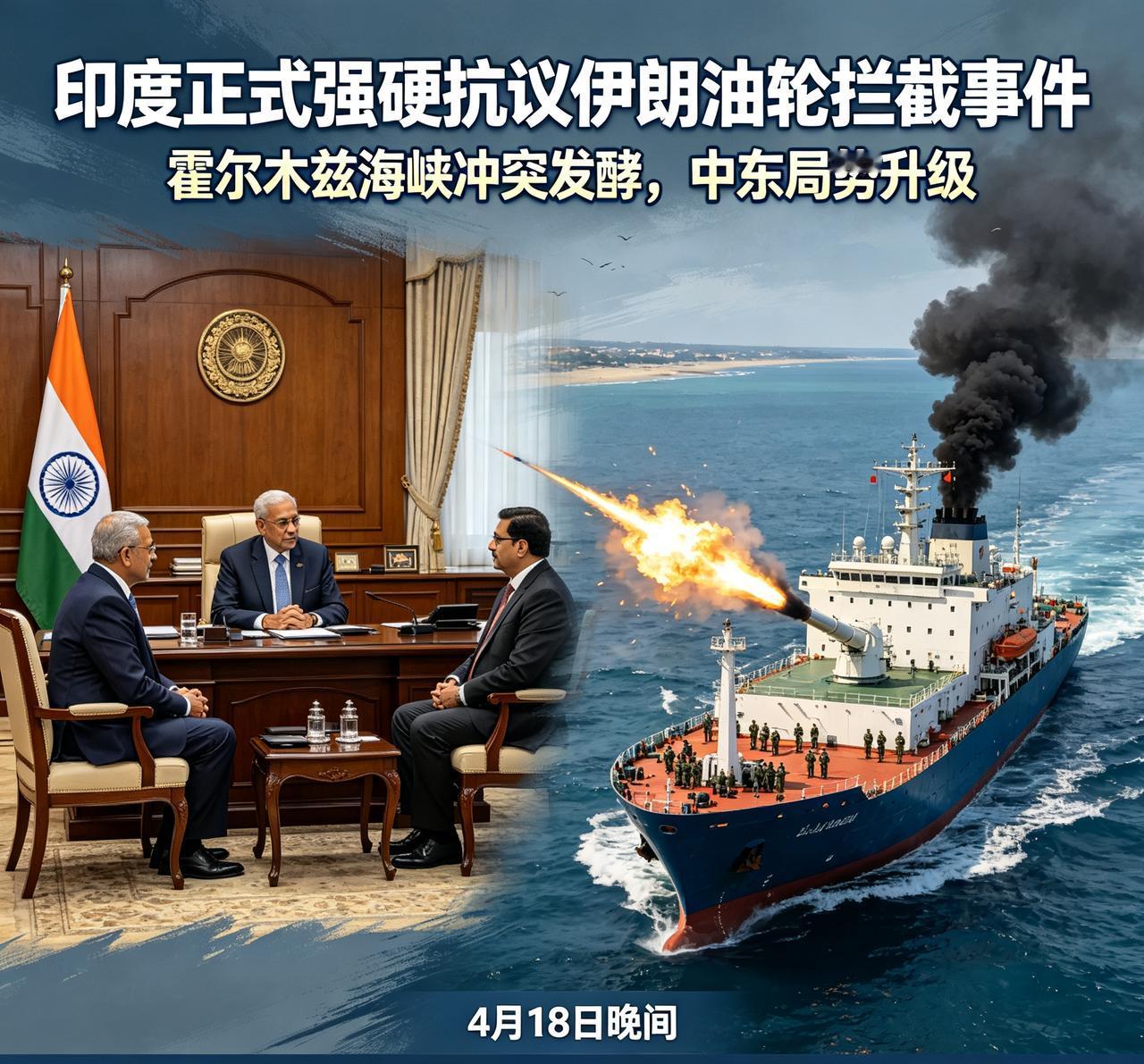 彻底闹大了！印度正式强硬抗议伊朗，油轮被开火拦截，中东局势再度升级
 
突发重磅