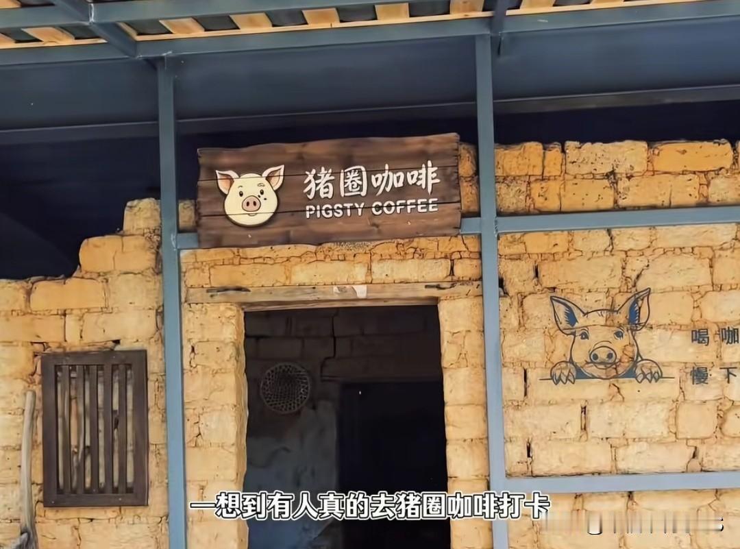 离谱新网红打卡点：猪圈改咖啡馆，拿猪食盆喝咖啡。现在的网红创业真的越来越搞不懂了