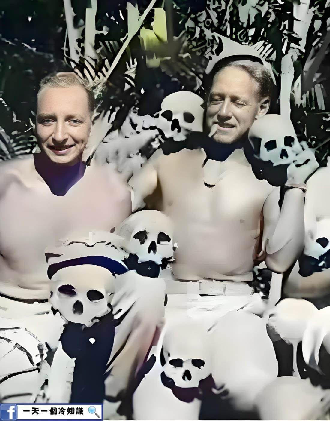 历史记录——太平洋战场，美军割下日军的脑袋，用化学品把肌肉腐蚀掉，洗净风干，快速