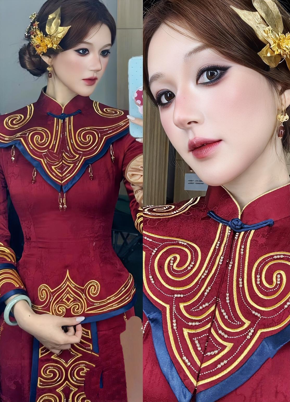 怪吓人的，怎么有种惊悚片的感觉，电影名，鬼新娘，这个妆也是她自己画的么 纯好奇