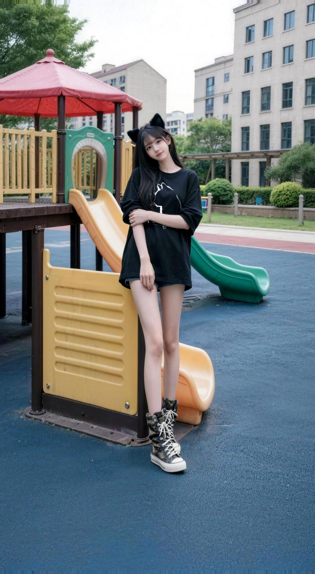 小区里溜达