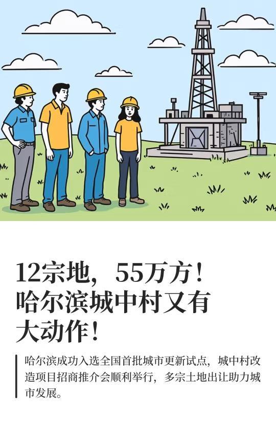 12宗地，55万方！哈尔滨城中村又有大动作
哈尔滨，正式入选全国首批城市更新试点