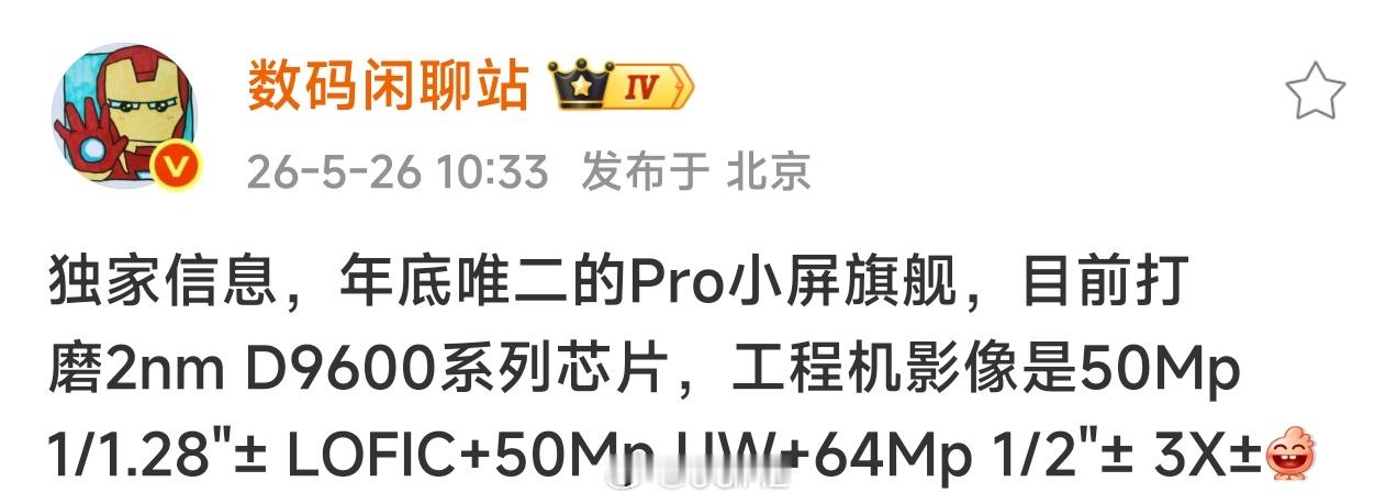 蓝厂年底的 Pro 居然是小屏这不得再出个 ProMax 啊 