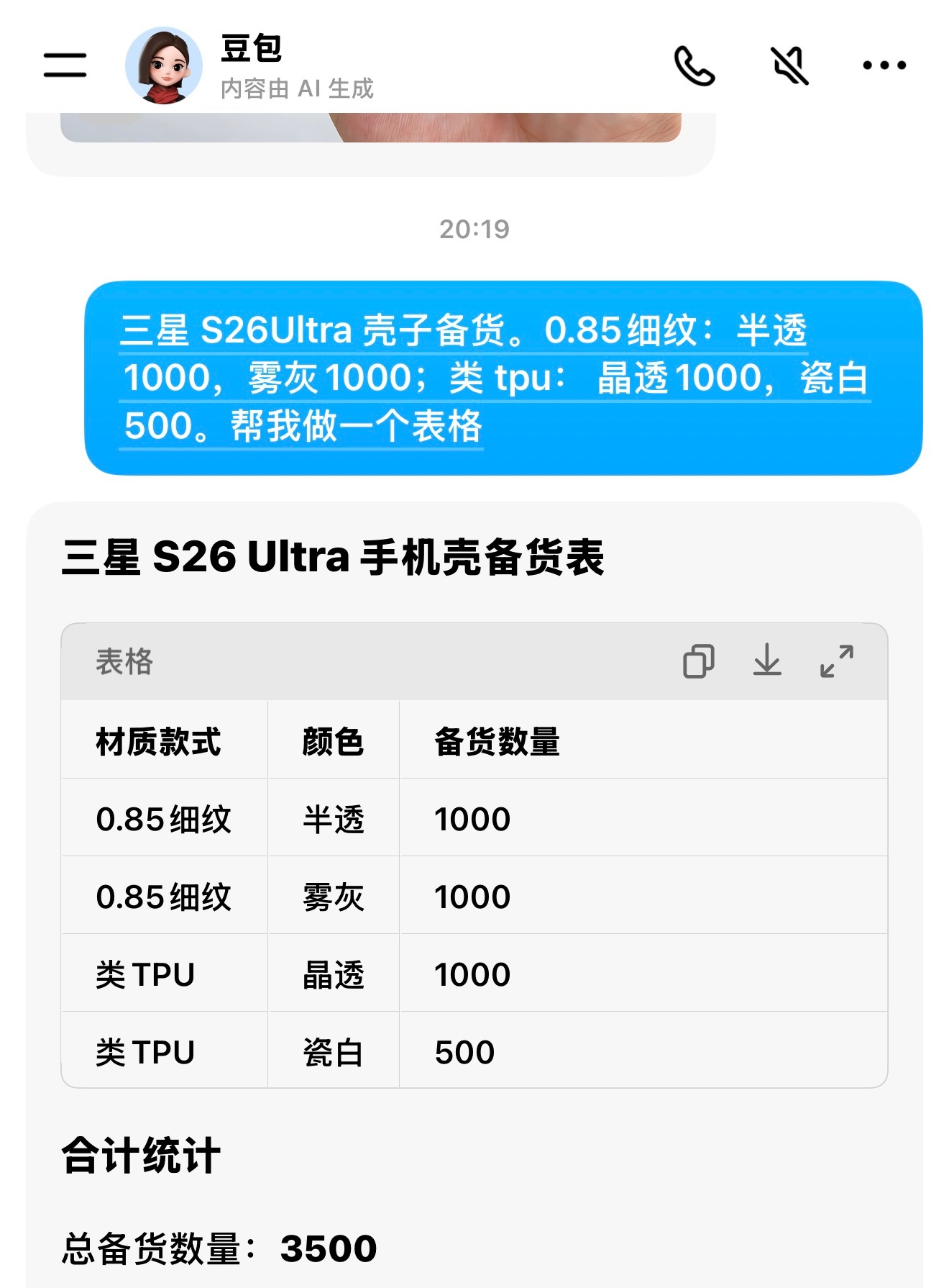 AI 还是蛮有用的，这样下单清晰明了