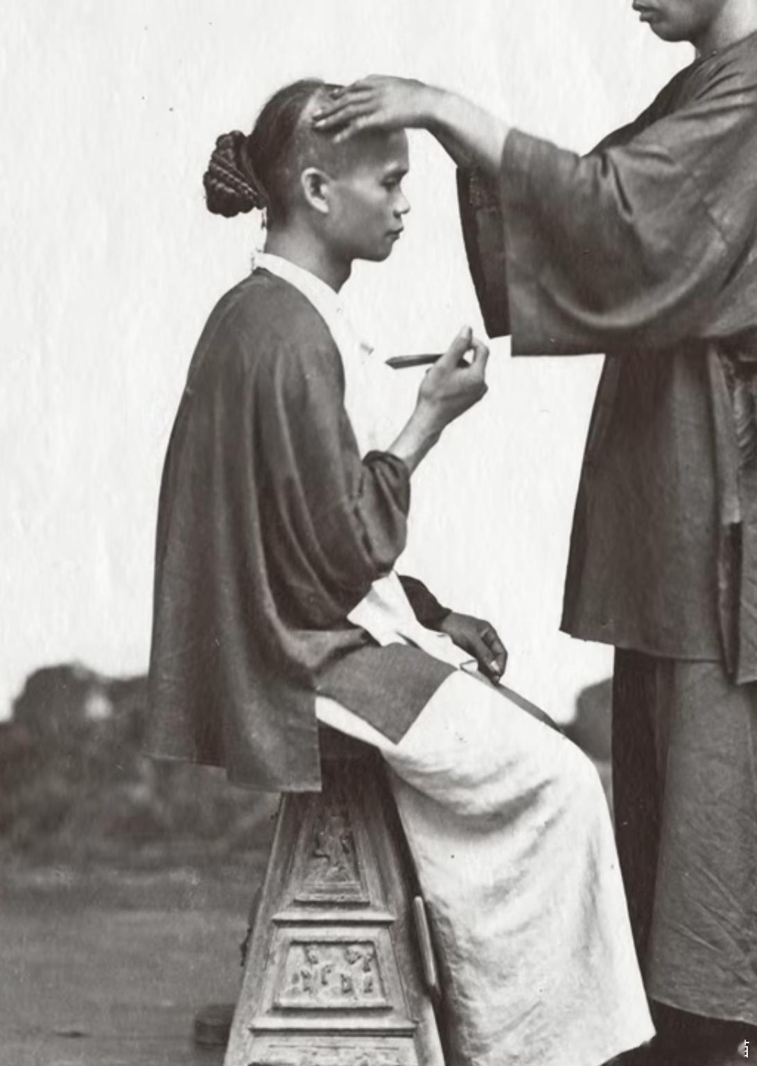 街头理发师，1880年 