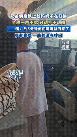 “打架都这么有素质！”上海开往大连的高铁上，两名男孩因互相看不顺眼而大打出手，可
