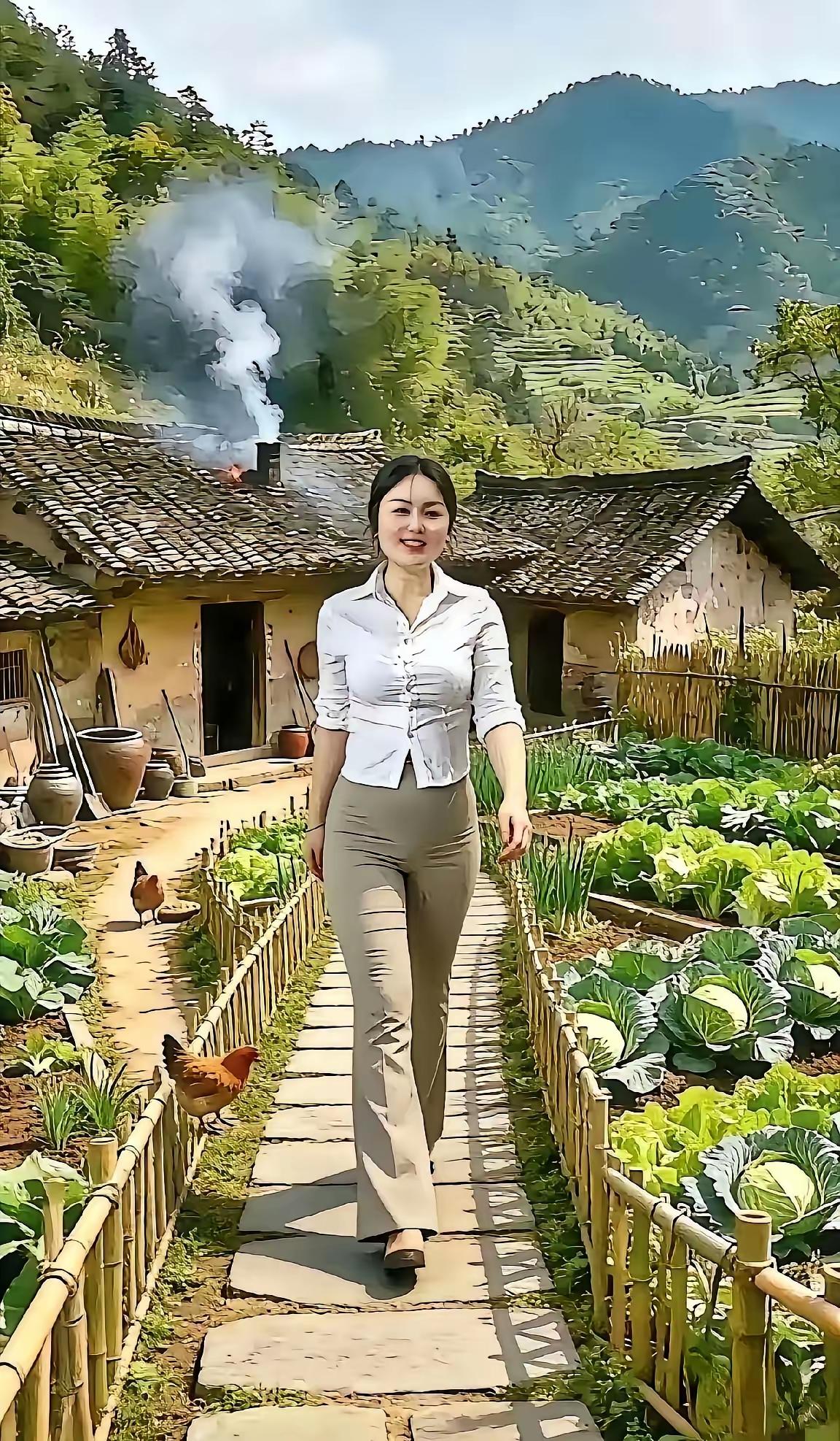 田园风光，绿意盎然，漫步在乡间小路上，感受大自然的宁静与美好。