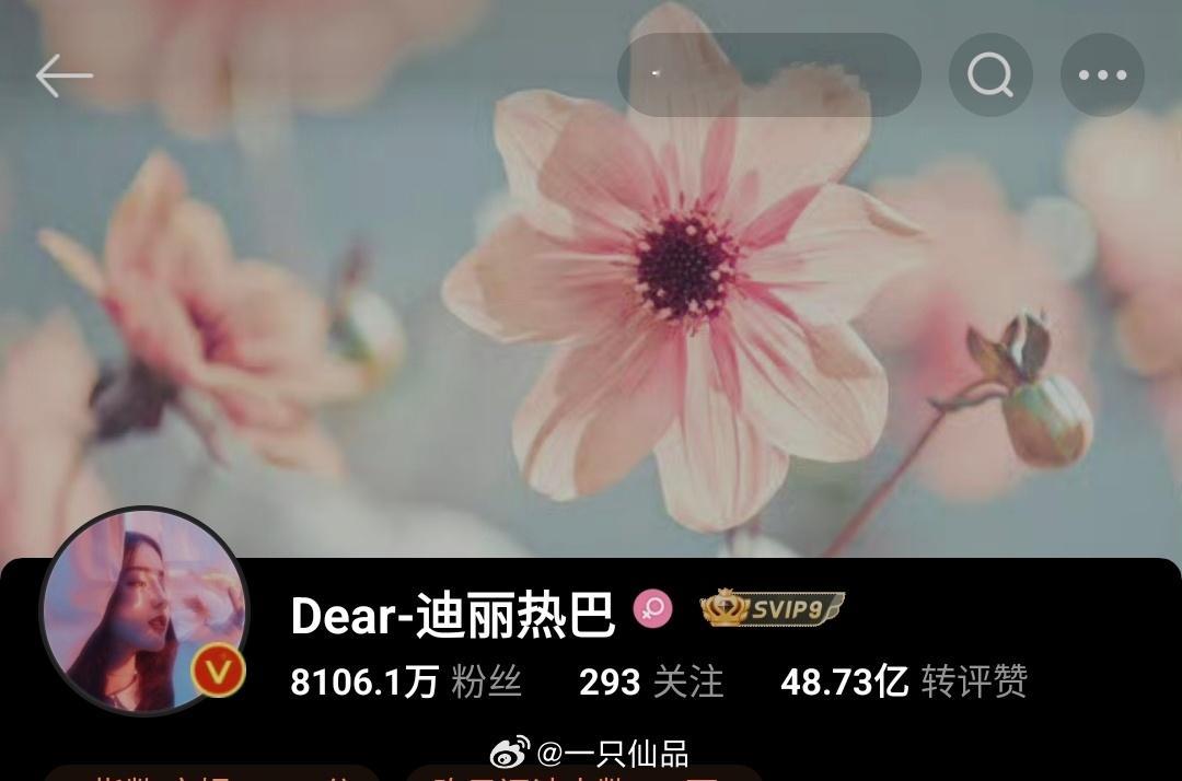 迪丽热巴粉丝数突破8106w了！[666][666][666][666] 