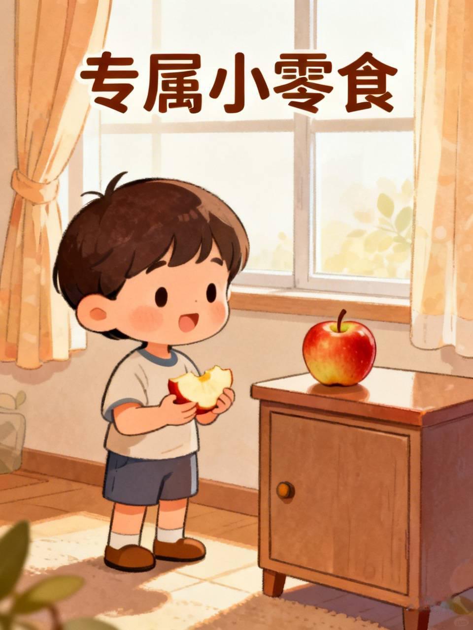 上周下班刚进门，就撞见我家娃踮着脚扒着玄关柜，举着半块啃得坑坑洼洼的苹果往我嘴边