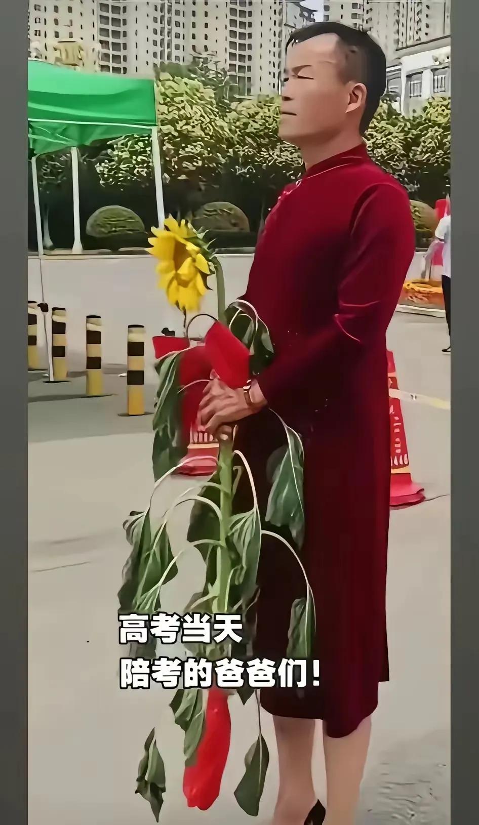孩子学习成绩好，当爹的不穿旗袍也照样能考个好大学，学习成绩不好，你就是穿上龙袍也