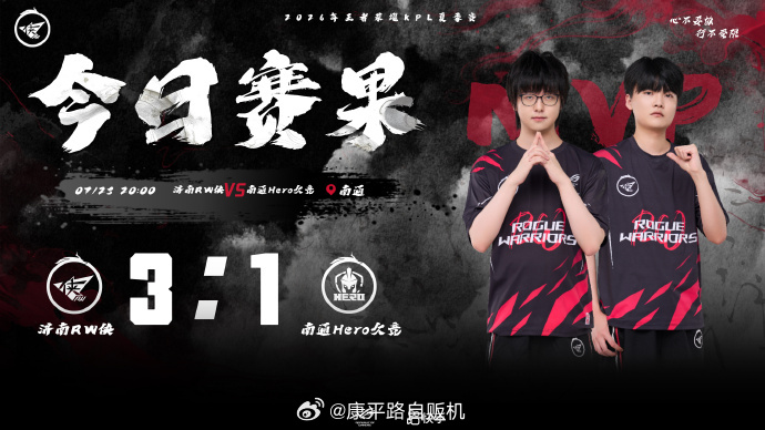 RW确认第三轮A组RW成功锁定第三轮A组席位，接下来稳住心态，在A组赛场打出亮眼