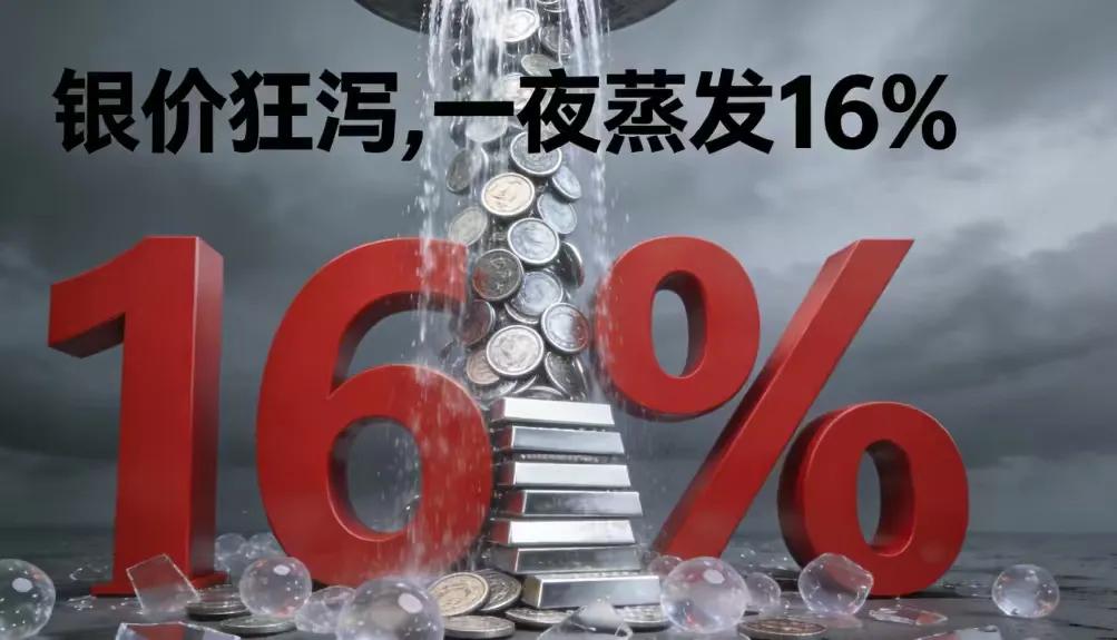 银价狂泻：24小时暴跌超16%，贵金属神话一夜终结？
短短数小时，现货白银从刷新