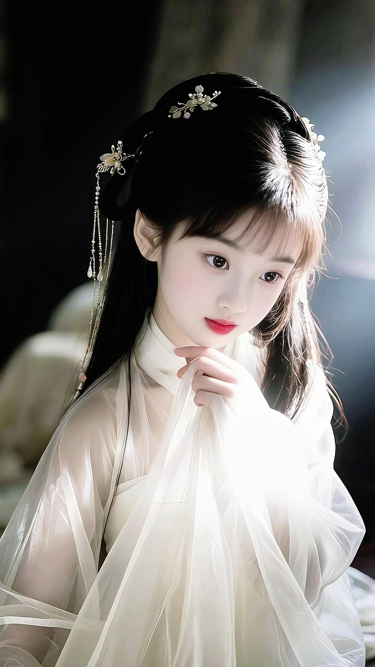 AI古风青春写真 抖音ai创作 古典美的小姑娘 清纯甜美 古风美人