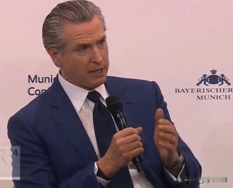 加州州长Newsom在慕尼黑安全会议：Trump是石油和煤炭企业的全资子公司…他