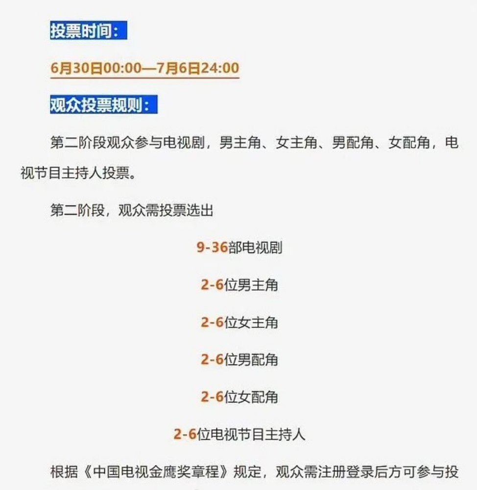 吃瓜热闹中，评奖期的各家别忘了金鹰奖还在投送中，记得投票！ 