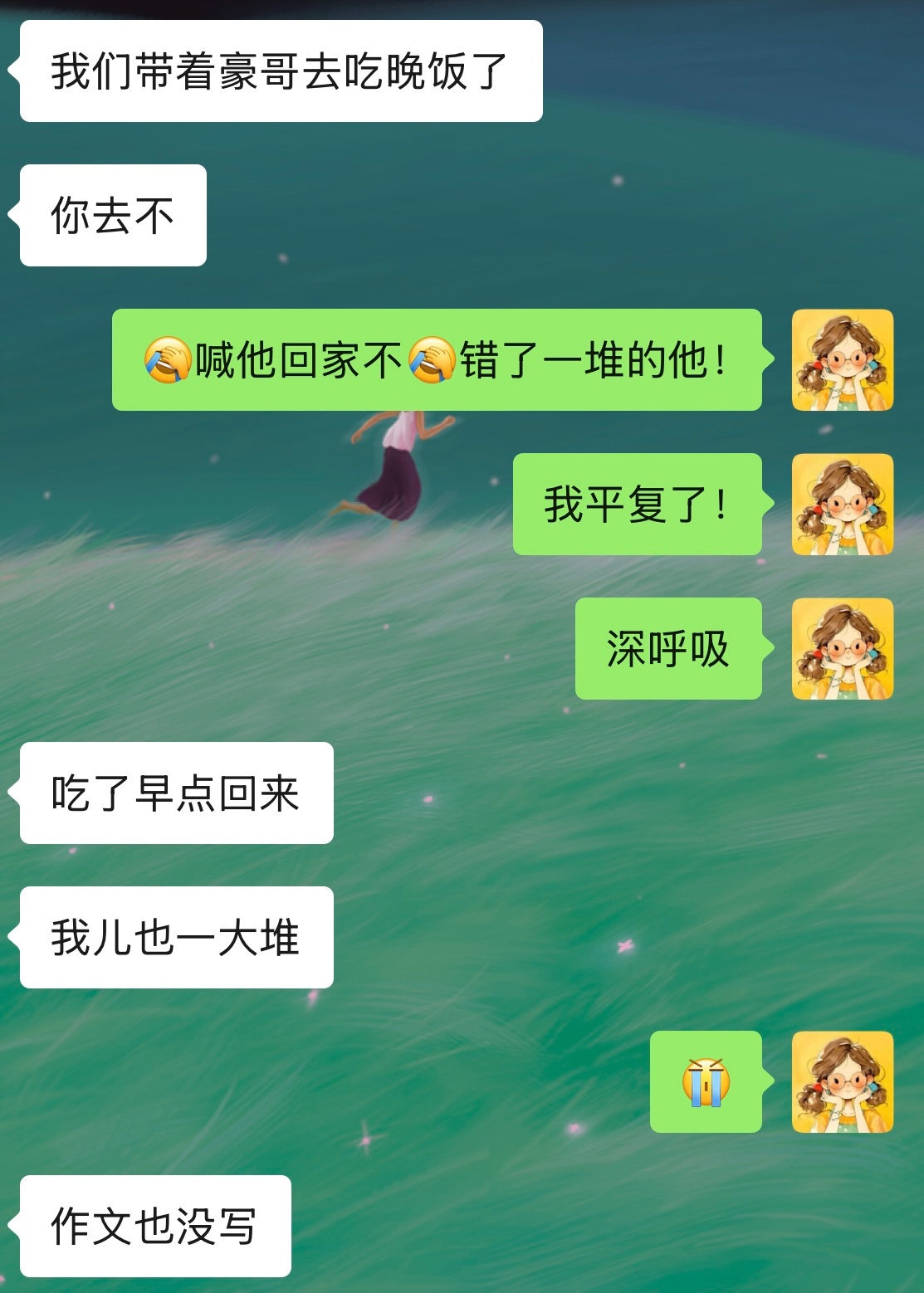 搭子带着娃打完乒乓球🏓！又去干饭了！空气里都是自由的味道！谁懂啊，期末季的家长