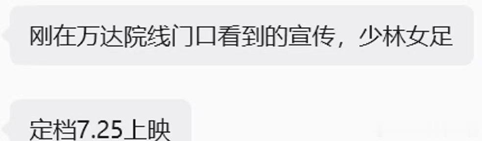 少林女足要来了少林女足预计暑假档上映 真的要来了吗！ 
