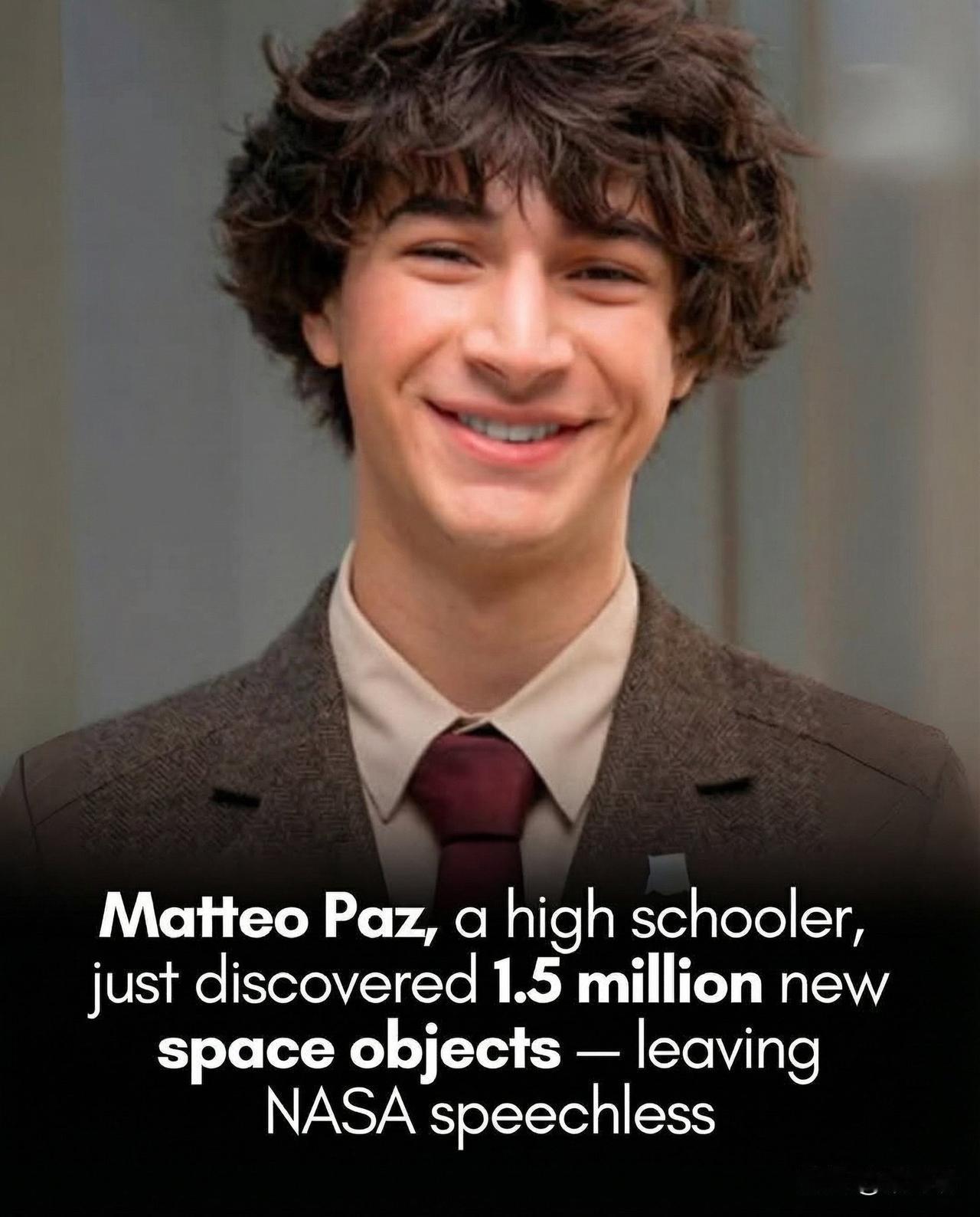 美国一名高中学生刚刚发现了数百万个新的太空物体。

最近，一项来自意想不到的人的