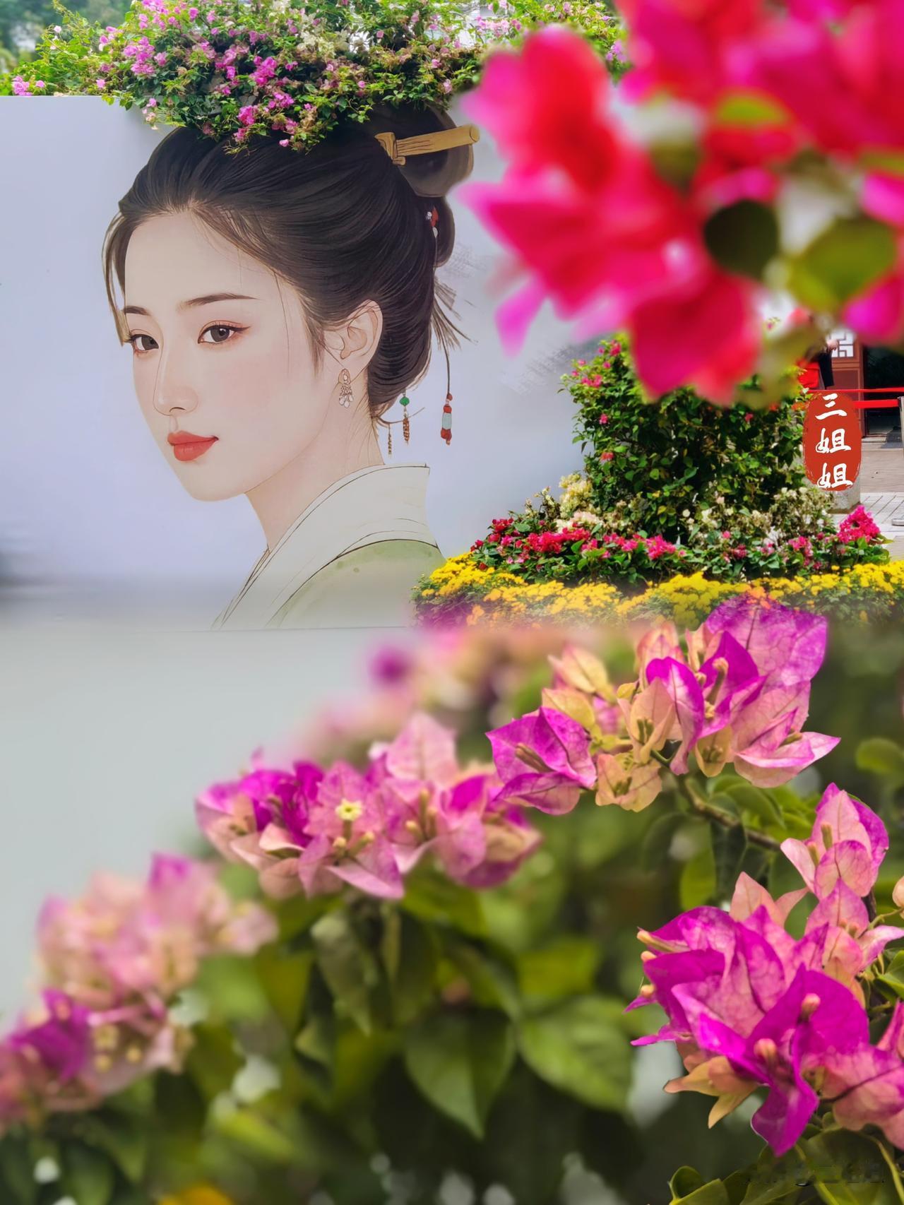 “郑”有花开，共享精彩；郑州人民公园邂逅三角梅花展。
今天真开心，逛公园竟意外收