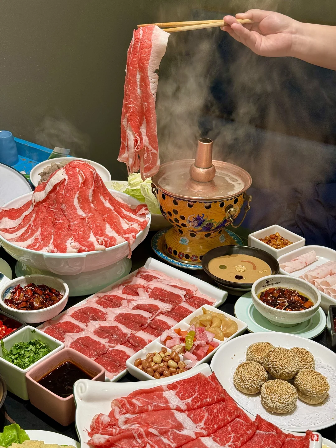 郑州！！本地人会反复去吃的铜锅涮肉！！可带劲