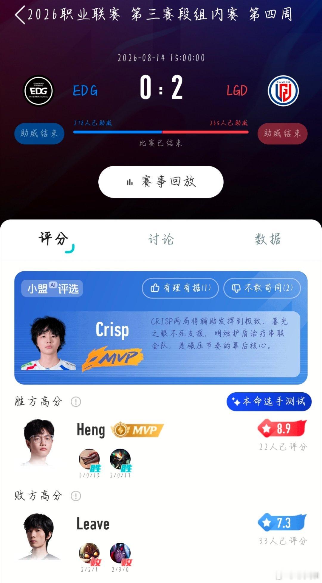 LGD战胜EDGEDG对战LGD恭喜LGD拿下本次胜利，Heng的操作太强了吧，