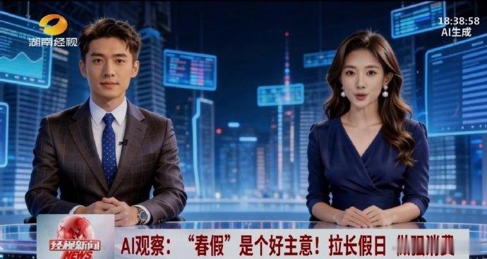 湖南广电不愧是走在时代的前面，做新闻也用AI主播了，以后越来越多的Ai出现在我们