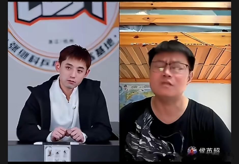 最近没有比赛，
是不是开始流行主播连麦了？
张继科连侯英超，
赵老师连刘丁硕，