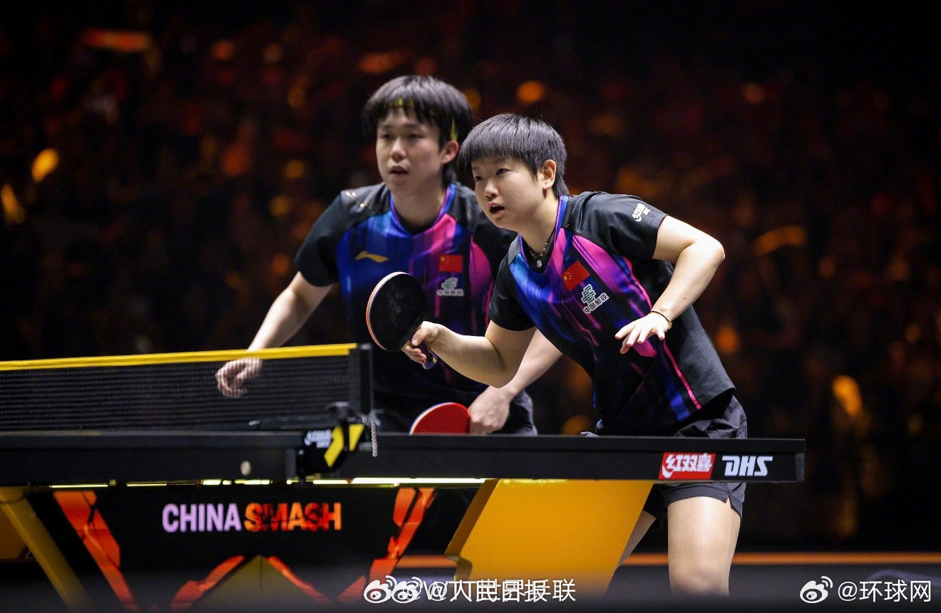 【转发祝贺！#莎头组合混双夺冠图集#】#WTT中国大满贯混双决赛大图# 10月3