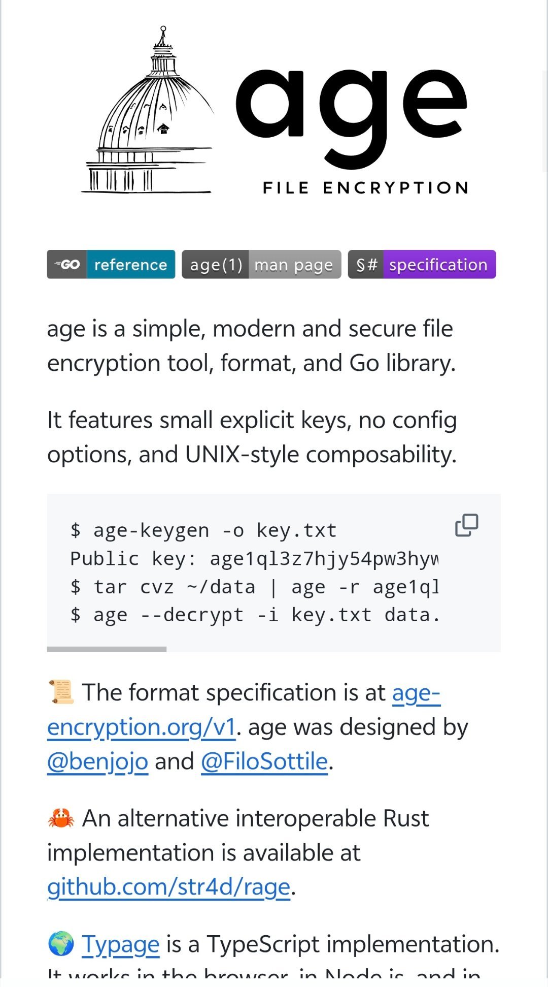 在做文件加密时，很多工具要么配置复杂，要么概念一大堆，真正用起来反而不顺。age