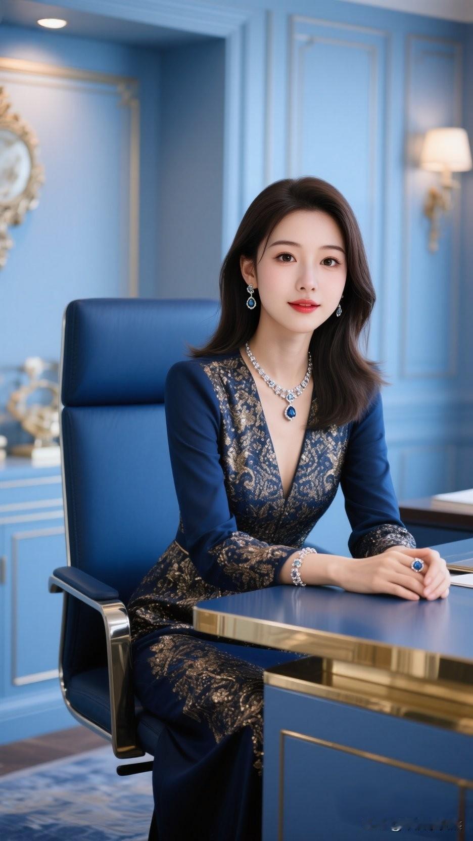 优雅女总裁的日常精致装扮，妥妥的成功人士。气质女总裁