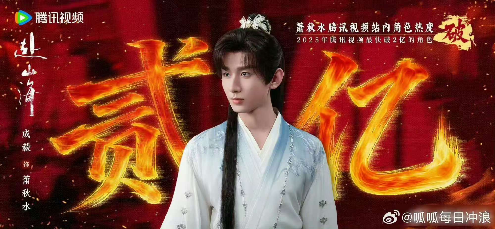 成毅赴山海角色热度破2亿成毅角色热度破2亿成毅赴山海角色热度破2亿，牛啊，行 ​