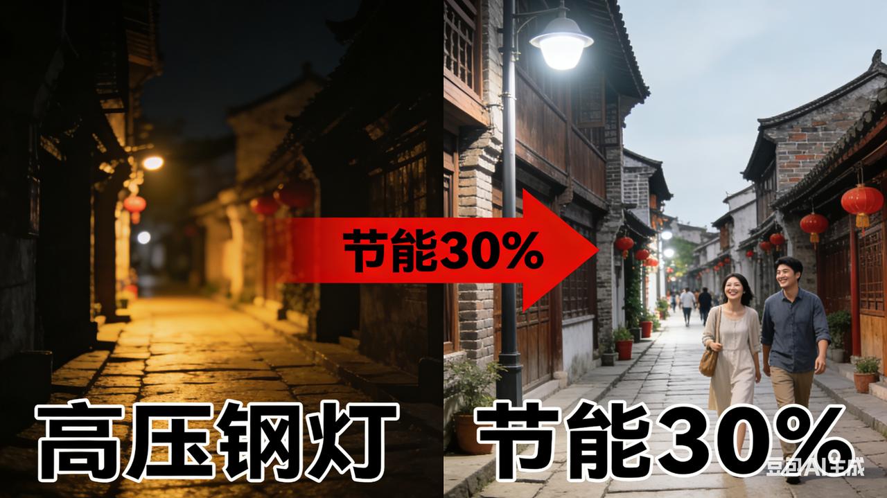 古镇路灯升级零投入还节能30%："能源托管"为何能暖民心？
 
一个镇的路灯改造