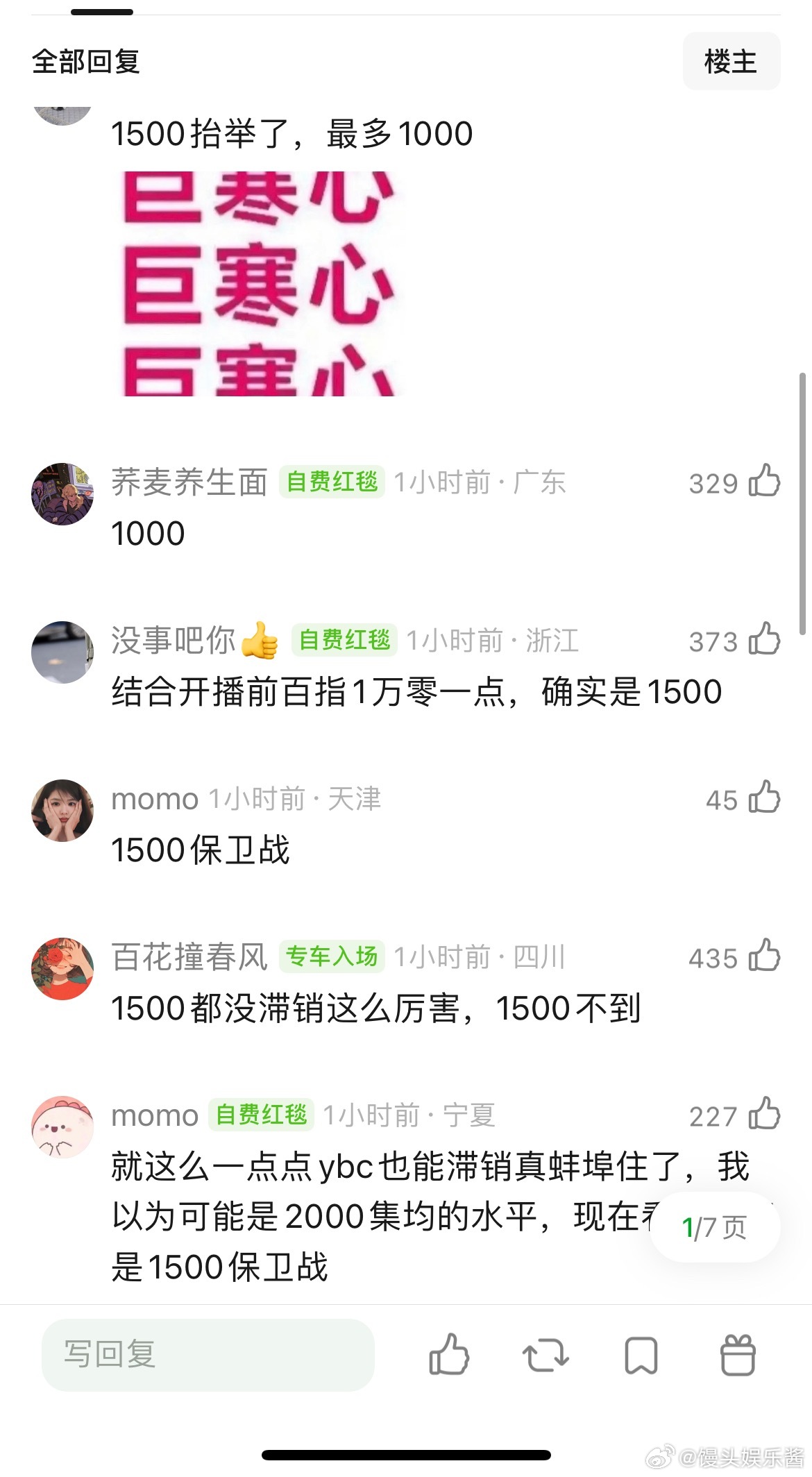 逐玉云包场 滞销这个ybc滞销的情况，感觉注玉大概是1500保卫战，但凡2000