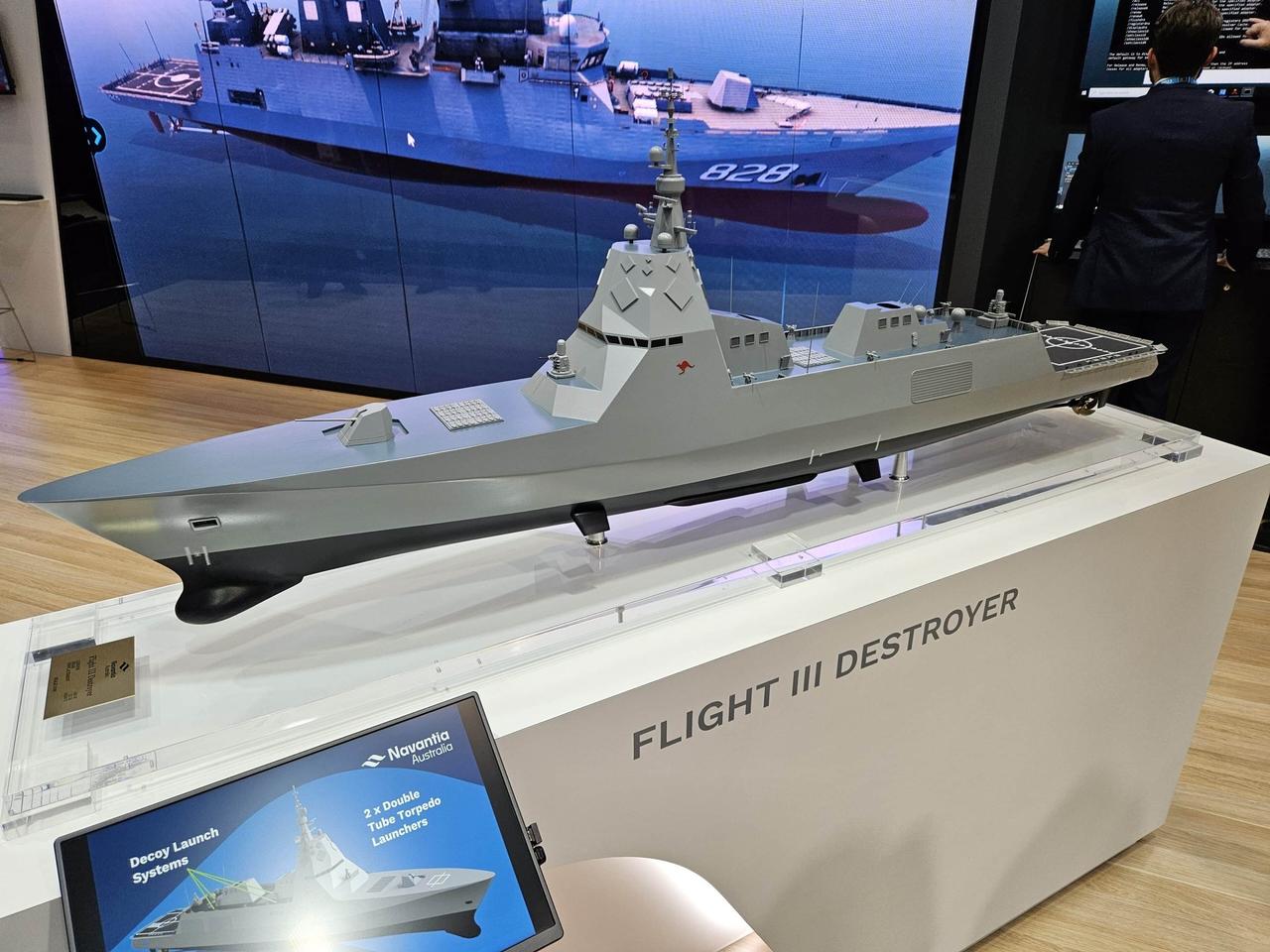 澳大利亚发布的纳万蒂亚的第三驱逐舰概念模型。