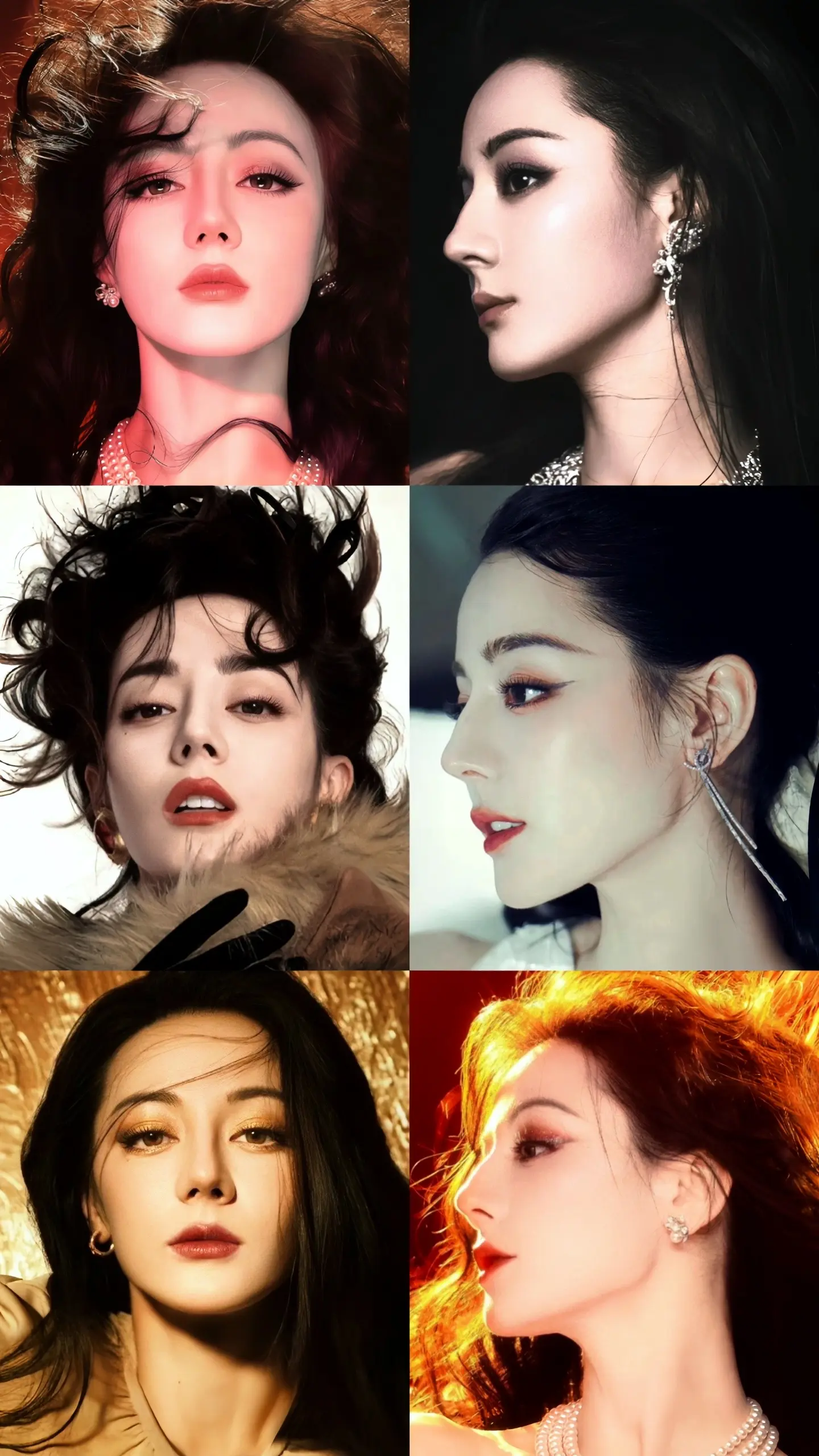 仰视和侧脸的权威女王。