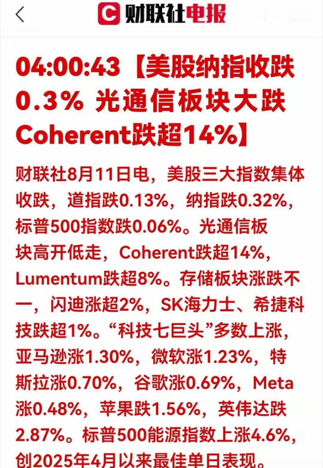 美股收跌！光通信遭重挫！梳理A股接下来的机会与风险美股纳指收跌！光通信重挫，A股